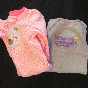 Carter’s 6-9 month onesies